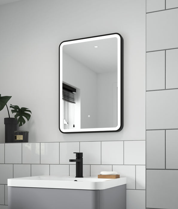 ROMA Hydrus 700mm x 500mm Touch Sensor Framed Mirror - Black