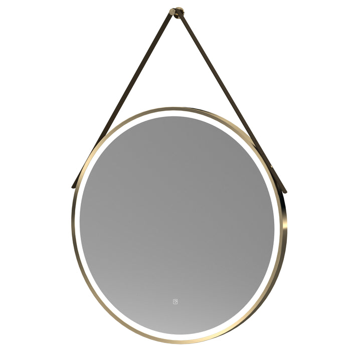 ROMA Salana 800mm Round Touch Sensor Illuminated Mirror - Brushed Brass