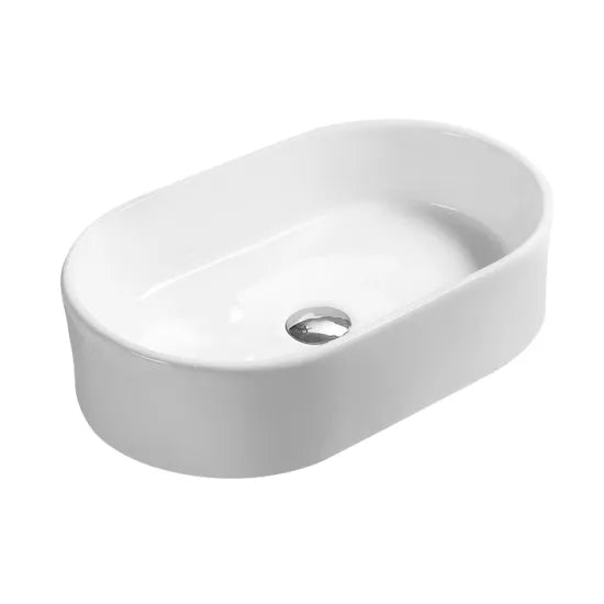 ROMA Ceramic Oval Countertop Basin 565 x 350 x 145mm