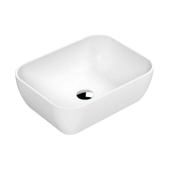 ROMA Luxe Matt White Square Countertop Basin 455 x 325 x 135mm