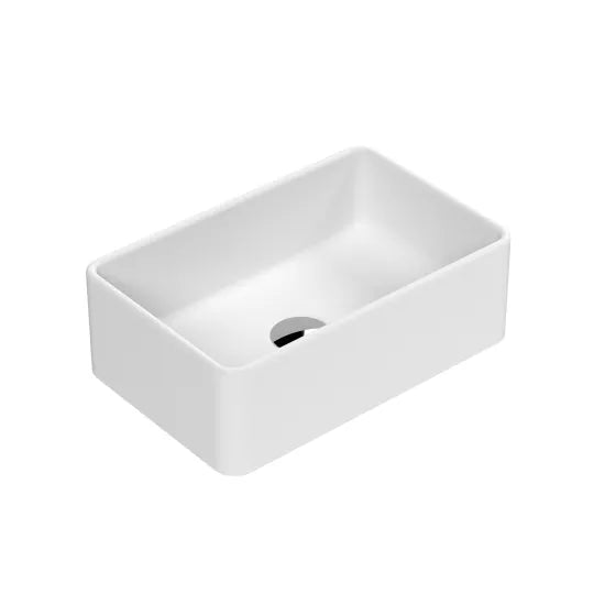 ROMA Luxe Matt White Rectangular Countertop Basin 365 x 235 x 120mm