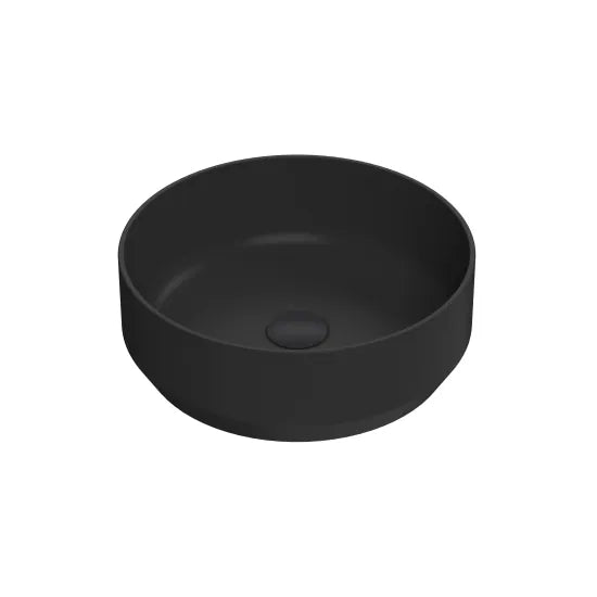 ROMA Luxe Matt Black Round Countertop Basin 350 x 350 x 120mm