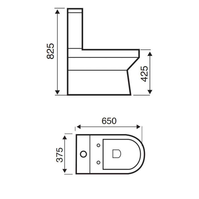 Kartell KVIT Bijoux Close Coupled Back to Wall WC Pan with Soft Close Seat