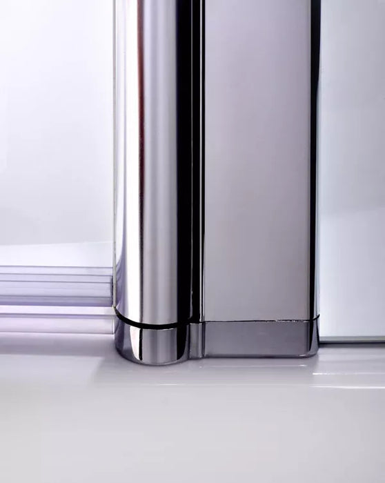 Linea 1000mm x 1400mm Square Straight Bath Screen - Chrome