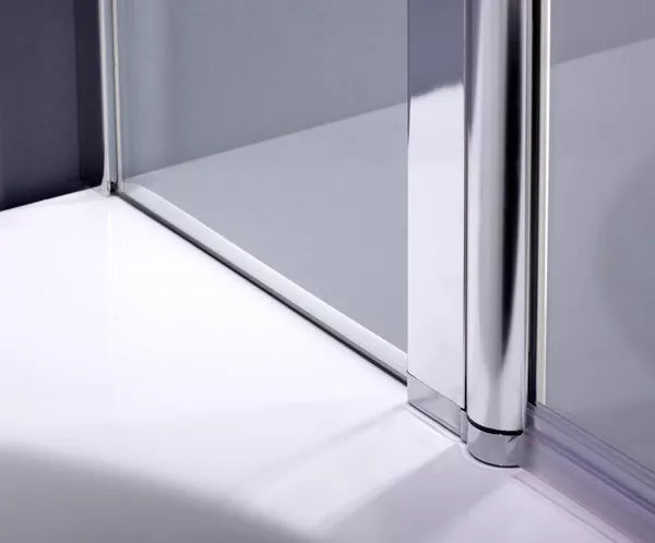 Linea 1000mm x 1400mm Square Straight Bath Screen - Chrome