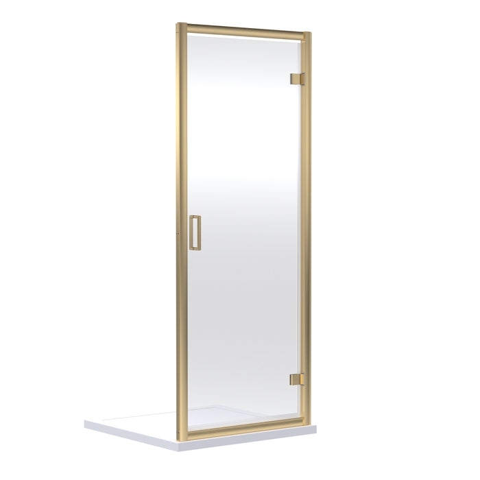 ROMA Rene 700 Shower Hinged Door 6mm Glass - Brushed Bass