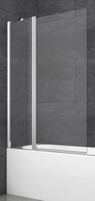 ATC 950 x 1400 Square Straight Bath Screen with Extension - Chrome