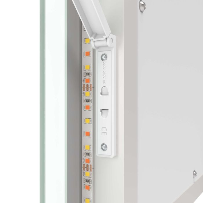 Linea 800 x 600mm Backlit Illuminated Bathroom Mirrors with Shaver Socket