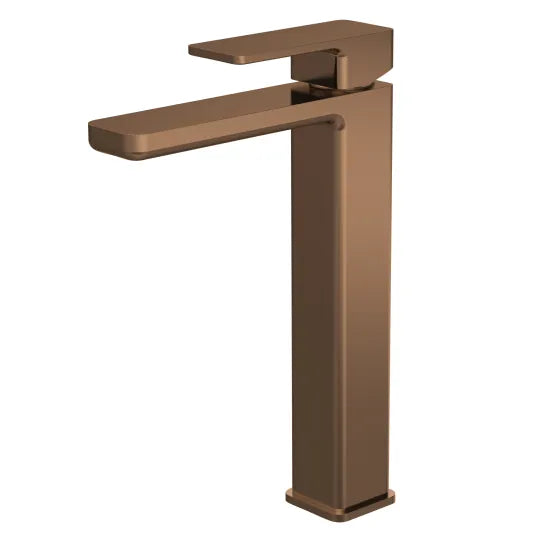 ROMA Windon Brushed Bronze High-Rise Mono Basin Mixer