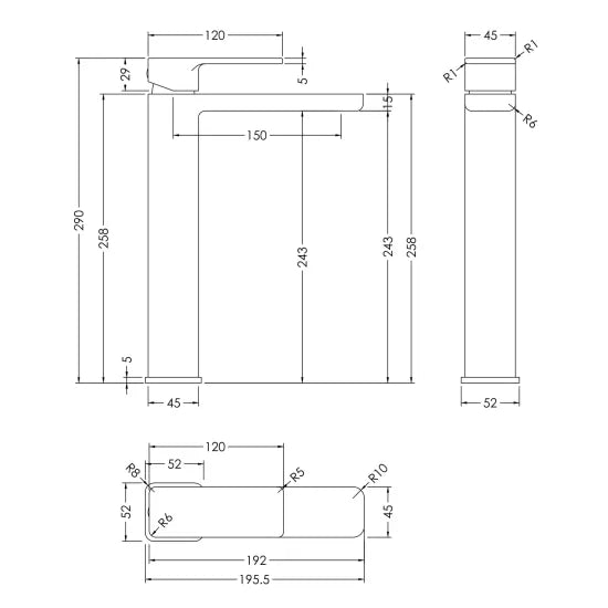 ROMA Windon High-Rise Mono Basin Mixer