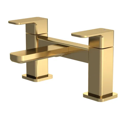 ROMA Windon Brushed Brass Deck Mounted Bath Filler