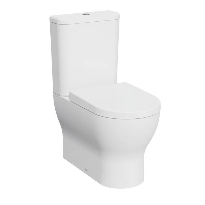 Kartell KVIT Eklipse Round Close Coupled Back to Wall WC Pan with Soft Close Seat