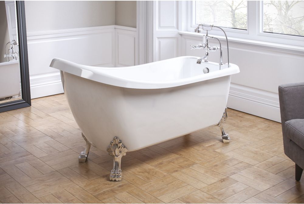 Royce Morgan Chatsworth 1680mm Traditional Freestanding Roll Top Bath - White