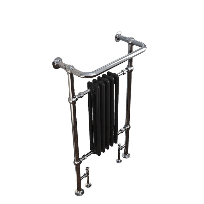 SENA Chilmark 960mm Traditional Towel Radiator - Chrome & Black