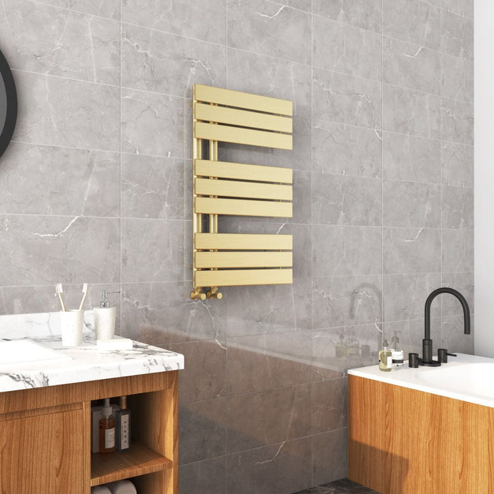 SENA Core 825mm x 400mm Towel Rail Radiator - Brushed Brass — Bathroom  Nation UK