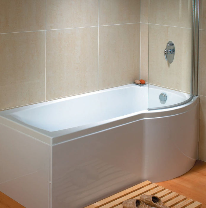 Carron Delta 1600mm P-Shaped Shower Bath - Left Hand
