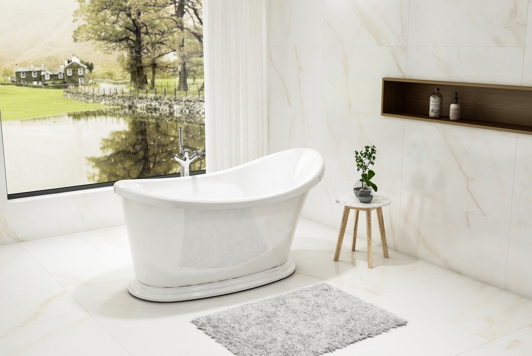 Charlotte Edwards Ersa 1350 x 750 Freestanding Bath - Gloss White