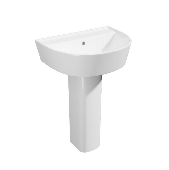 Kartell KVIT Genoa 550mm 1 Tap Hole Basin with Full Pedestal