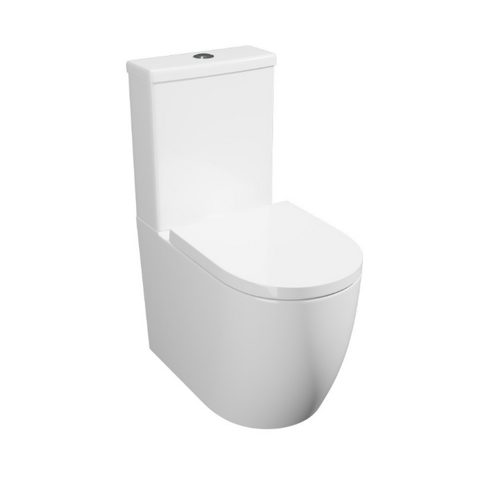 Kartell KVIT Genoa Round Close Coupled WC Pan with Soft Close Seat