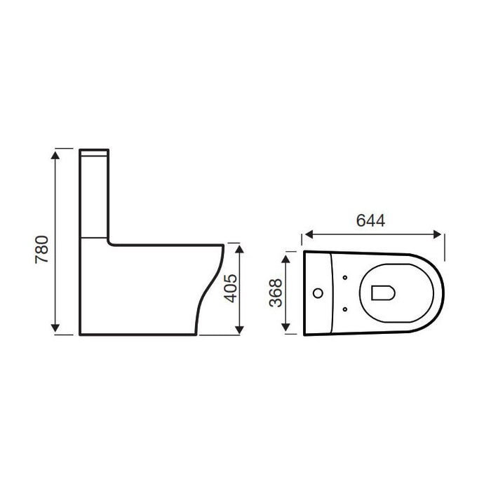 Kartell KVIT Kameo Close Coupled Back to Wall WC Pan with Soft Close Seat