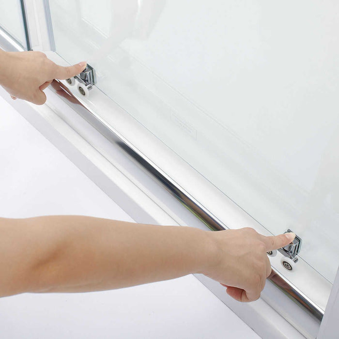 Linea 1000 Sliding Shower Door 8mm Clear Glass  - Chrome