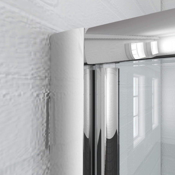 Linea 860mm Framed Bi Fold Shower Door 5mm Clear Glass - Chrome