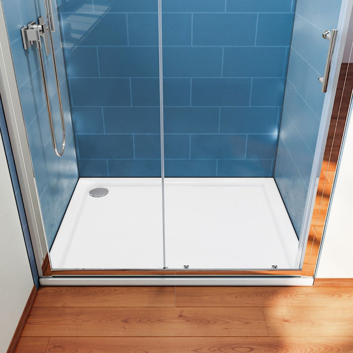 Linea 1400 Sliding Shower Door 6mm Clear Glass  - Chrome