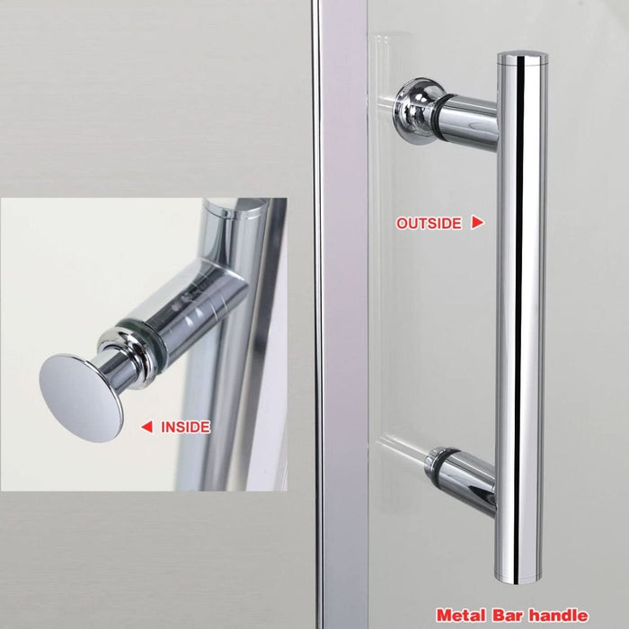 Linea 760mm Framed Pivot Hinged Shower Door 6mm Clear Glass - Chrome