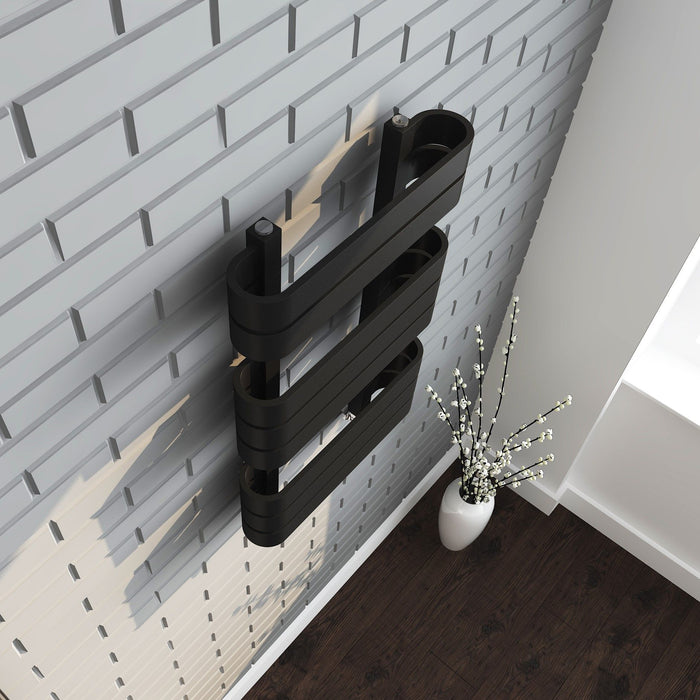 SENA Rossi Noir 850mm x 500mm Towel Radiator - Noir Matt Black