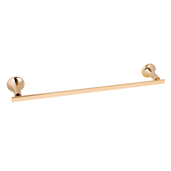 Ariano Round 500mm Single Towel Rail - Polished Gold