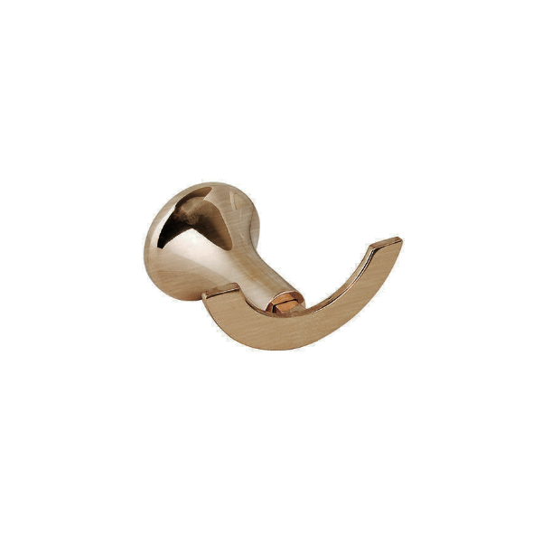 Ariano Round Double Robe Hook - Brushed Brass