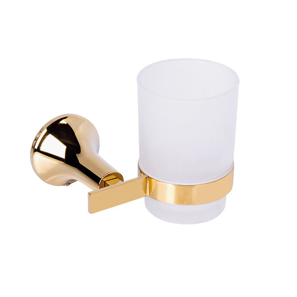 Banyetti Ariano Round Tumbler Toothbrush Holder - Polished Gold