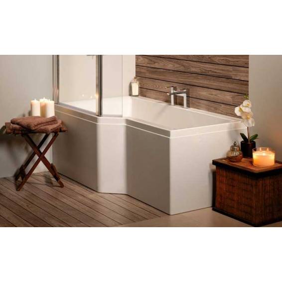 Carron Urban Edge 1675mm Shower Bath - Right Hand