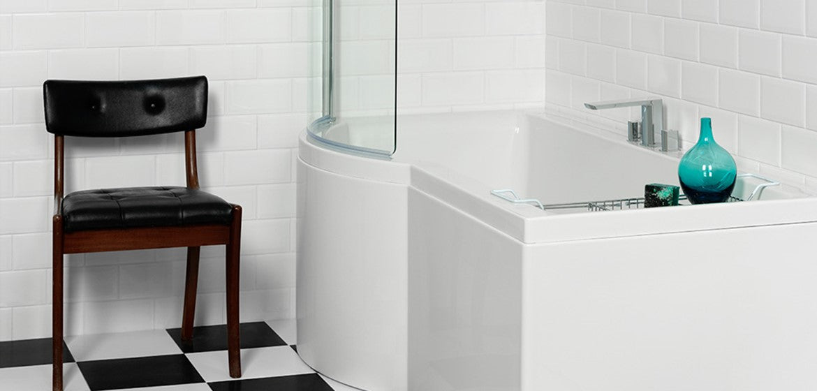 Carron Urban 1700mm P-Shape Shower Bath - Left Hand