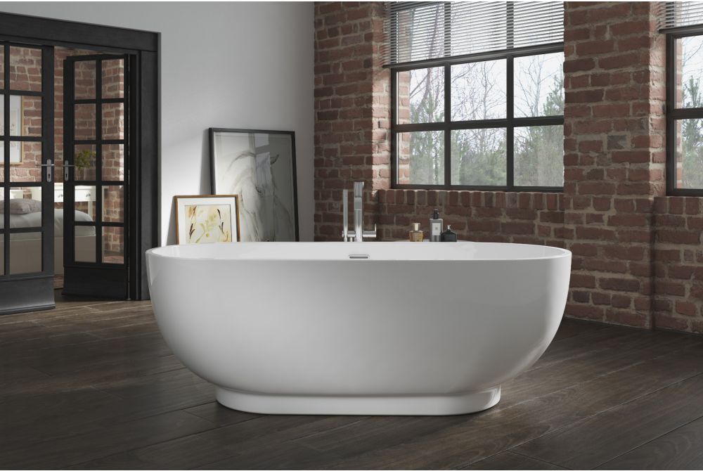 Royce Morgan Opal 1800mm Round Freestanding Bath with Integrated Waste