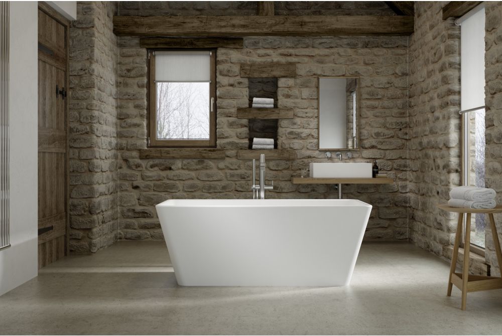 Royce Morgan Orinoco 1600mm Rectangular Modern Stone Freestanding Bath