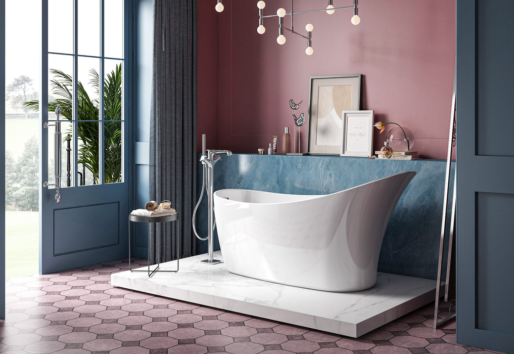 Charlotte Edwards Portobello 1400 x 670 Freestanding Bath - Gloss White
